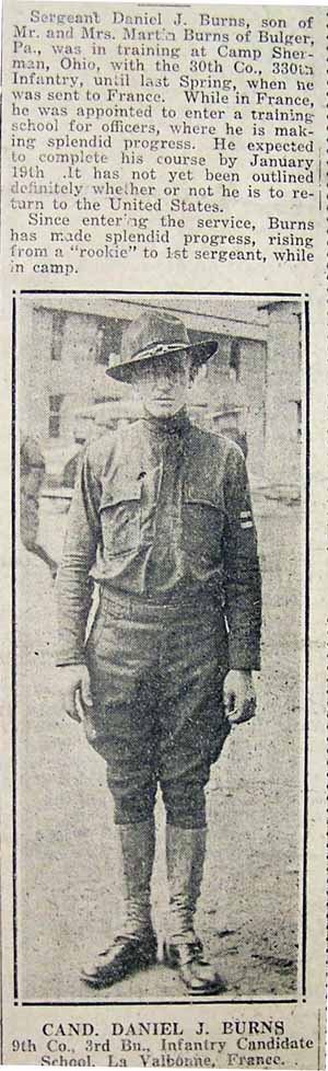 Sgt. Daniel J. BURNS Infantry