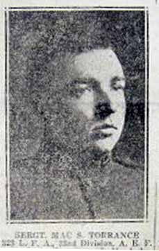 Sgt. Mac S. Torrance WWI