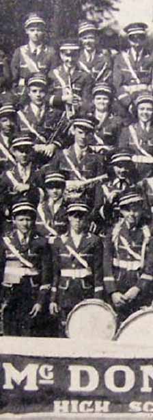 McDonald PA High School Band - Blown up from photo - middle left. April 21 1943