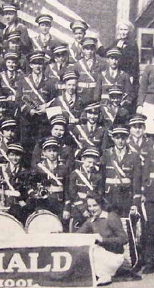 McDonald PA High School Band - Blown up from photo - middle right. April 21 1943