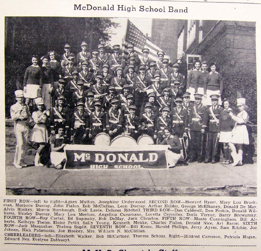 McDonald PA High School Band April 21 1943