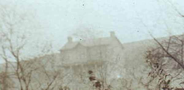 1906 House, enlarged, to left and behind McDonald PA Football team photo