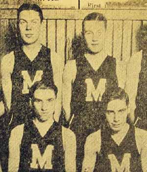 McDonald PA HS Basketball Team 1927 Photo Enlarged MIDDLE