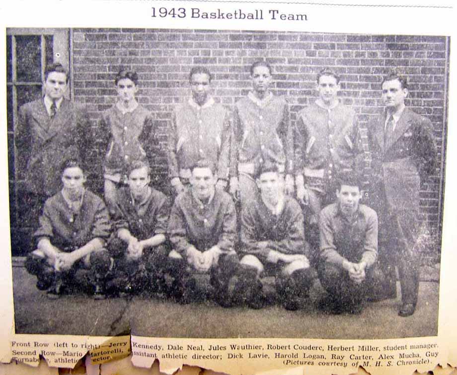 1943 McDonald HS Basketball team May 21, 1943 McDonald PA Record-Outlook