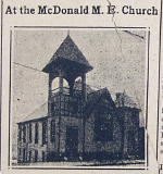 1924 The front of the M.E. Church in McDonald PA