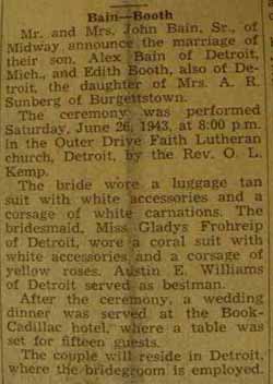 Marriage Notice for bain_booth_07-02-1943