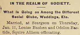 Marriage Notice for Odelon BASTIDE to Louise BUSHEN, 26 Oct 1905