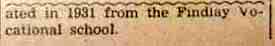 Part 2 Marriage Notice for Hilliard H. BEITSINGER to Caroline E. Engel, December 24, 1937