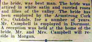 Part 2 Marriage Notice for Donald H. CAMPBELL to Mary Ewing, March 20, 1928