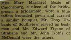 Part 2 marriage notice for Michael Frank GASVODA to Catherine Margaret Carelle, 14 Sep 1940