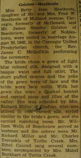 Part 1 Marriage Notice for Edward I. GELLER to Margaret Jean Scott, 26 May 1938