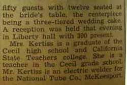 Marriage Notice for Alexander KERTISS to Elizabeth Nonclerg, 28 Nov 1940