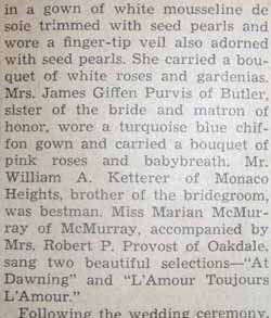 Part 2 Marriage Notice for John Cromwell KETTERER to Jean Carolyn Mankedick, 27 Aug 1938