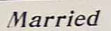 Newspaper column heading, 'Married'