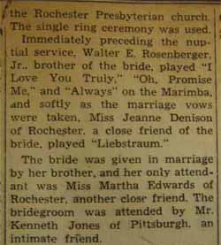 Part 2 Marriage Notice William Clark MARSHALL, II to Sara Elizabeth Rosenberger, 23 Sept 1939