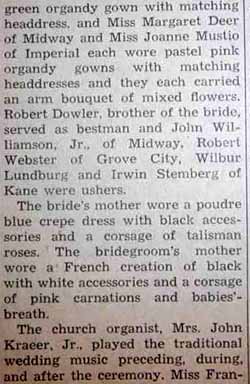 Part 3 Marriage Notice for James Lawrence McQUILLAN to Mona LaVerne Dowler, 19 Jul 1947