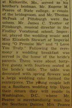 Part 2 Marriage Notice for Charles Clifton PEARCE to Kathryn Jane Keith, 6 May 1939