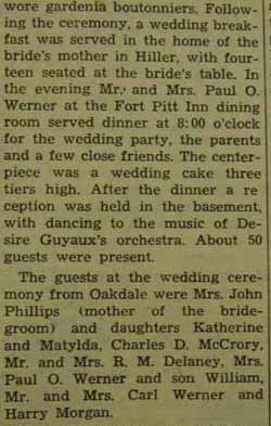 Part 2 Marriage notice for Paul A. PHILLIPS to Sophie J. Paydo, 9 Feb 1937