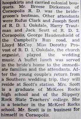 Part 3 Marriage Notice for Wallace Aiken SCOTT to Ruth Elizabeth McCoy, 26 Dec 1938