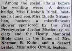 Part 3 Marriage Notice for Thomas Rogers SHUPE to Marie Madaline Lavie, 6 Aug 1938
