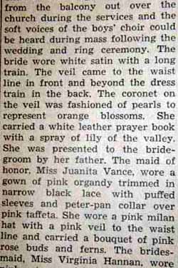 Part 2 Marriage Notice for Lawrence A. WELTE to Betty Carroll Vance, 30 Jun 1938