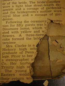 Part 2 Marriage Notice for Forrest B. CLARKE to Elsie Jane Dinsmore, 18 May 1944