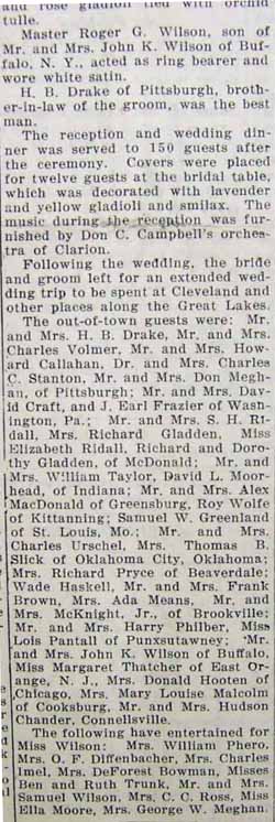 Article 1 Part 2 Marriage Notice for Frank R. GLADDEN to Kathleen Moran Wilson, 15 Aug 1928