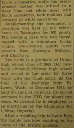 Part 2 Marriage Notice for William KIRSOPP to Anna Kleer, 3 Jul 1946