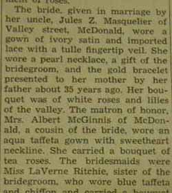 Part 2 Marriage Notice for Harold V. RITCHIE to Mabel O. Browett, 18 Jun 1943