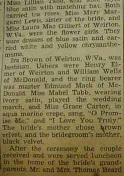 Part 2 Marriage Notice for Buford BYRON to Louise Elizabeth Lewis, 25 Dec 1936