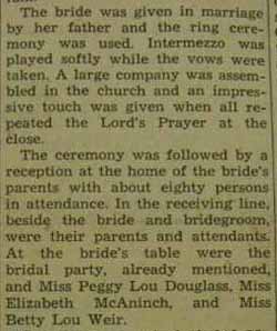 Part 3 Marriage Notice for Robert Murray COCHRAN, Jr. to Mary Louise McQuistion, 10 Sep 1942