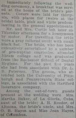 Part 2 Marriage Notice for Williard Glenn CONNER to Willa Hazel Pickford, 28 Nov 1928
