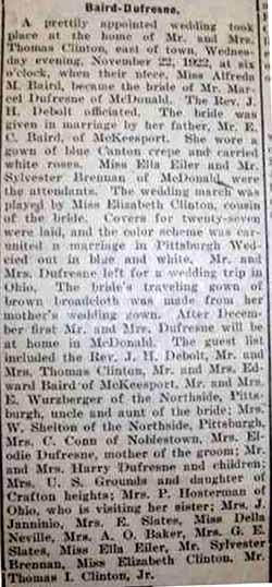 Marriage Notice for Harry DUFRESNE to Marie Descamps, 7 Apr 1917