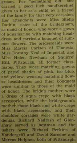Marriage notice for Alex M. DUTKIN to Dorothy Ruth Stagwillo, 20 Jul 1946