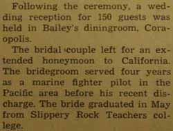 Marriage notice for Alex M. DUTKIN to Dorothy Ruth Stagwillo, 20 Jul 1946