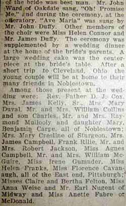 Part 2 Marriage Notice for Harry John DUVAL to Mae Regena Kelly, 26 Nov 1925