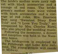 Part 2 Marriage Notice for John Bernard HOHL to Jeanne Leona DePasse, 5 Nov 1940