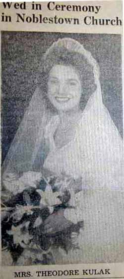 Photo of bride, Mrs. Theodore KULAK
