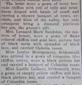 Part 3 Marriage Notice for James Mathison MONTGOMERY to Rosina Moorhead LaRoss, 18 Sep 1922