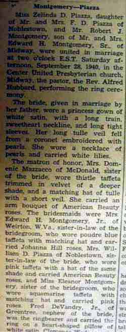 Part 1 Marriage Notice for James Mathison MONTGOMERY to Rosina Moorhead LaRoss, 18 Sep 1922