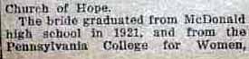 Part 3 Marriage Notice for Marshall C. MUIR to Mary Jeannette Shane, 24 Jun 1925