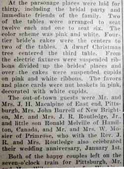 Part3 Marriage Notices Two sisters Jessie May ROUTLEDGE to Brady Elmer WILCOX, Annie Fisher ROUTLEDGE to Glenn Walker RIGGS