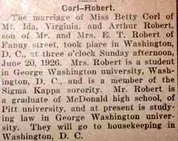 Marriage Notice for robert_corl_06-25-1926