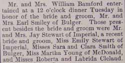 Marriage Notice for  Earl Brownlee SMILEY to Agnes Jane Smith, 18 Feb 1914