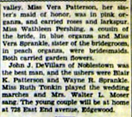 Part 2 Marrriage Notice for Lynn Donald SPRANKLE to Marguerite Everett Patterson, 2 Jun 1934