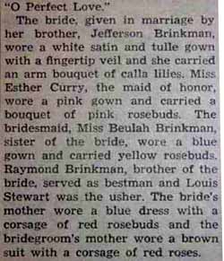 Part 2 Marriage Notice for William H. STEWART to Eleanor G. Brinkman, 21 Jan 1947