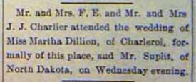 (no given name) SUPLIT to Martha Dillon, no date, in 2-29-1908 paper