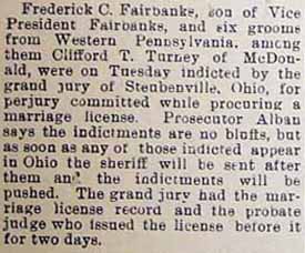 Notice of perjury charges against Clifford T. TURNEY