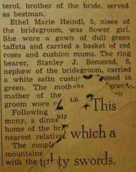 Part 2 Marriage Notice for Joseph UZLIK to Flora Vetterol, 19 Sep 1942