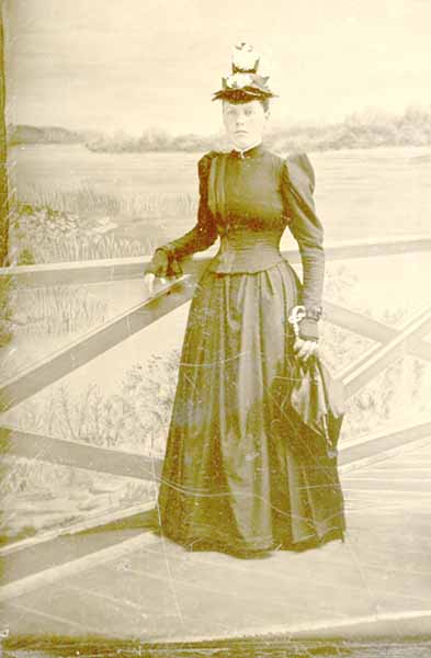 Unknown Woman (a Sharp or a Stewart) with Fancy Hat and Umbrella